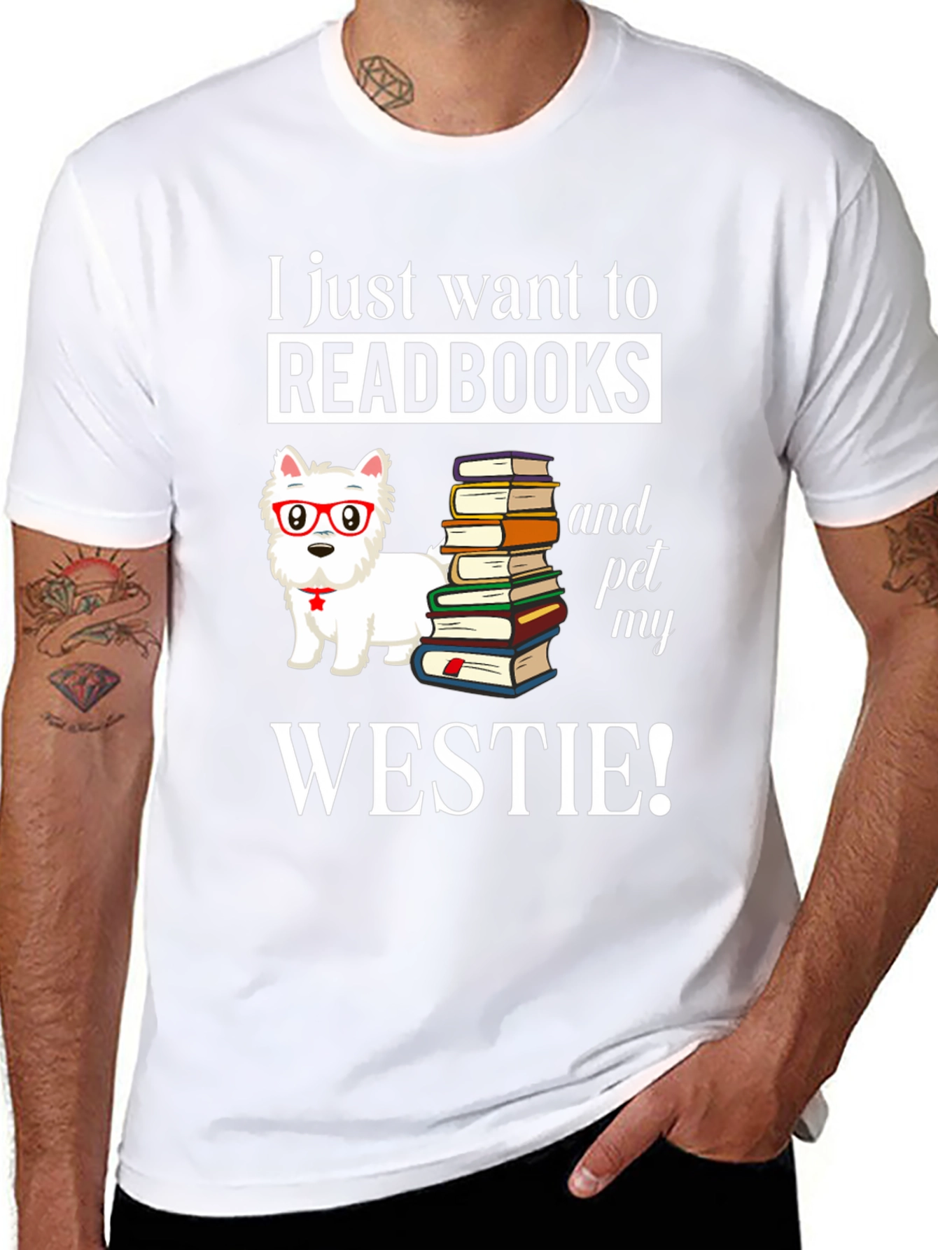 Read Books & Pet My Westie T-Shirt