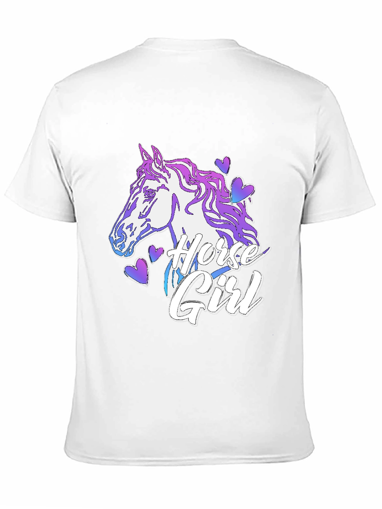 Horse Girl T-Shirt Black Cotton