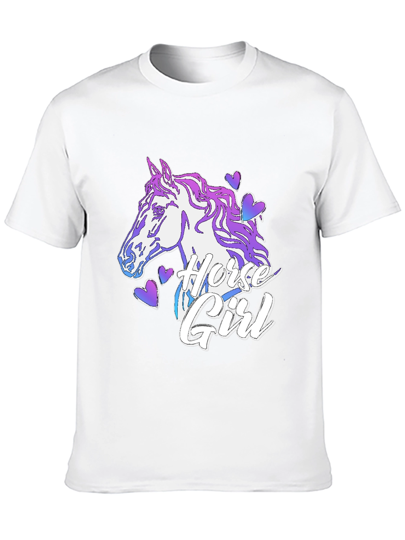 Horse Girl T-Shirt Black Cotton