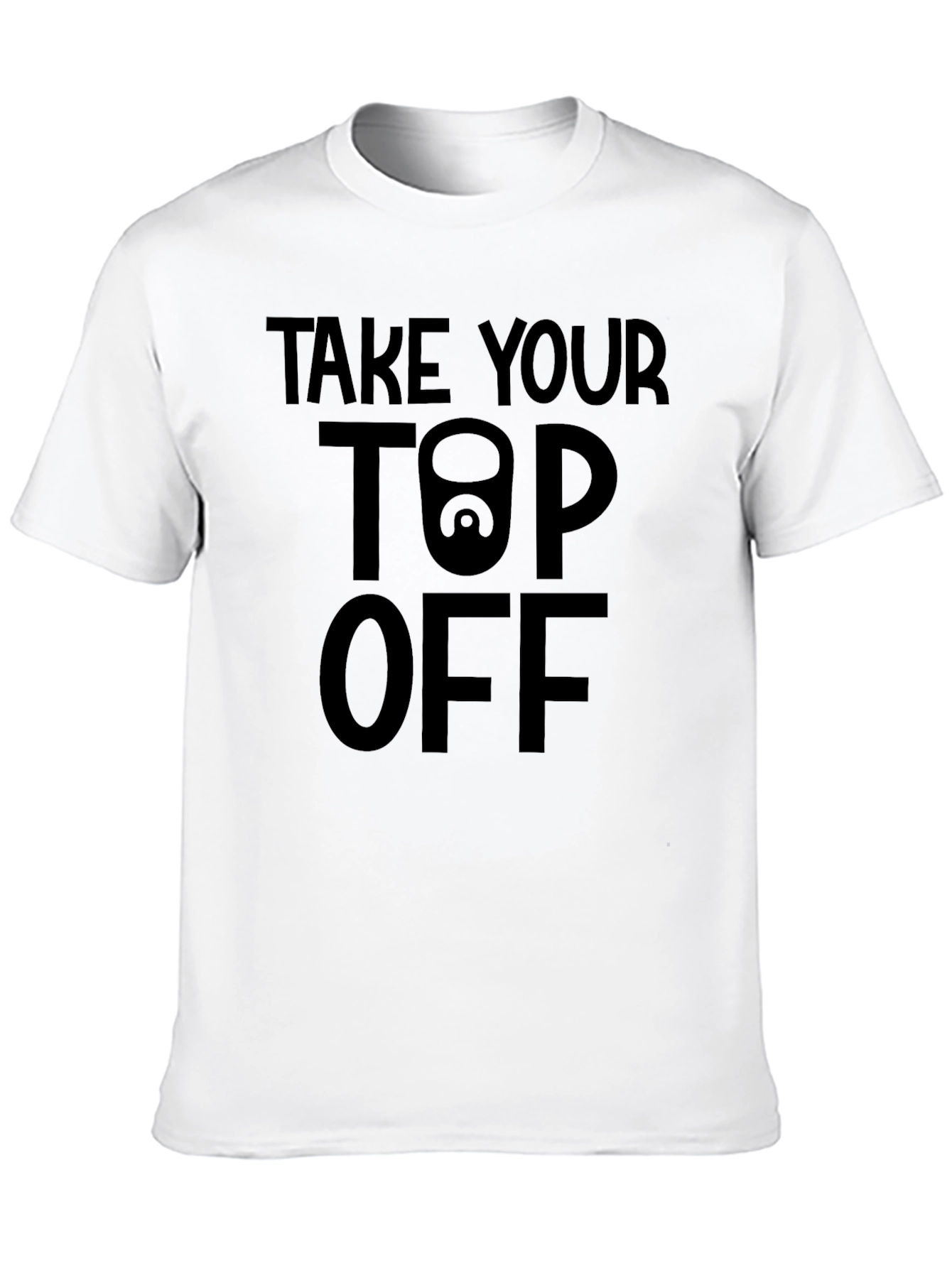 Take Your Top Off Graphic Tee - Black