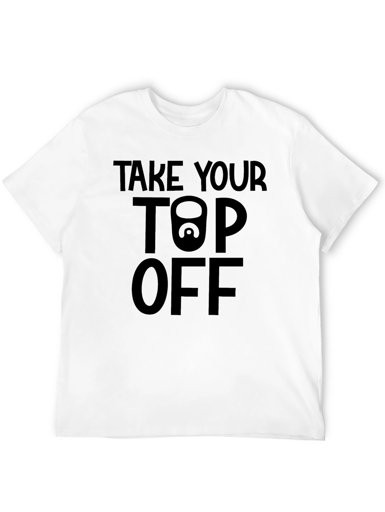 Take Your Top Off Graphic Tee - Black