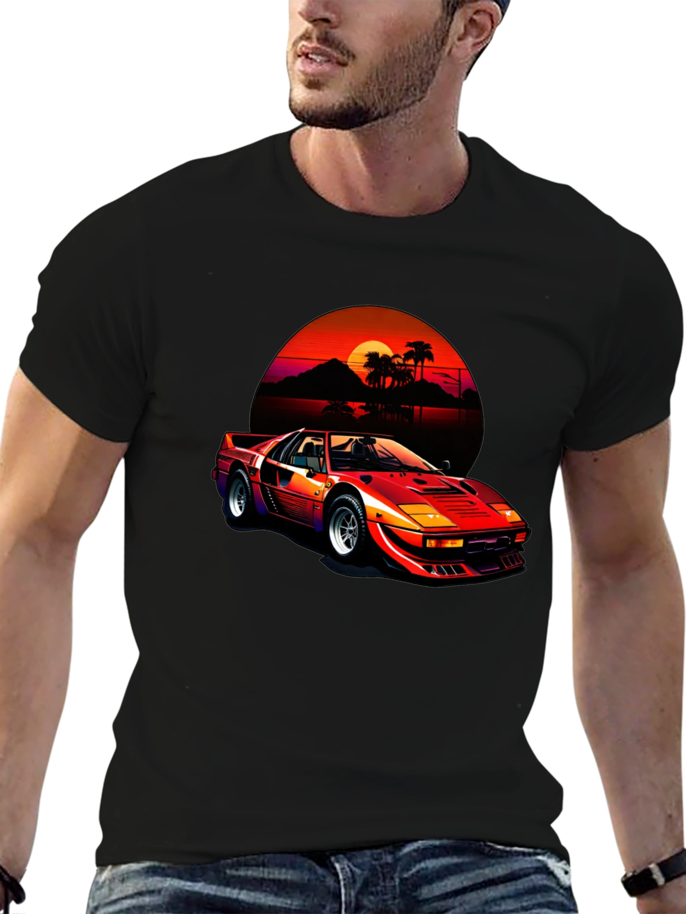 Retro Car T-Shirt - Sunset Drive