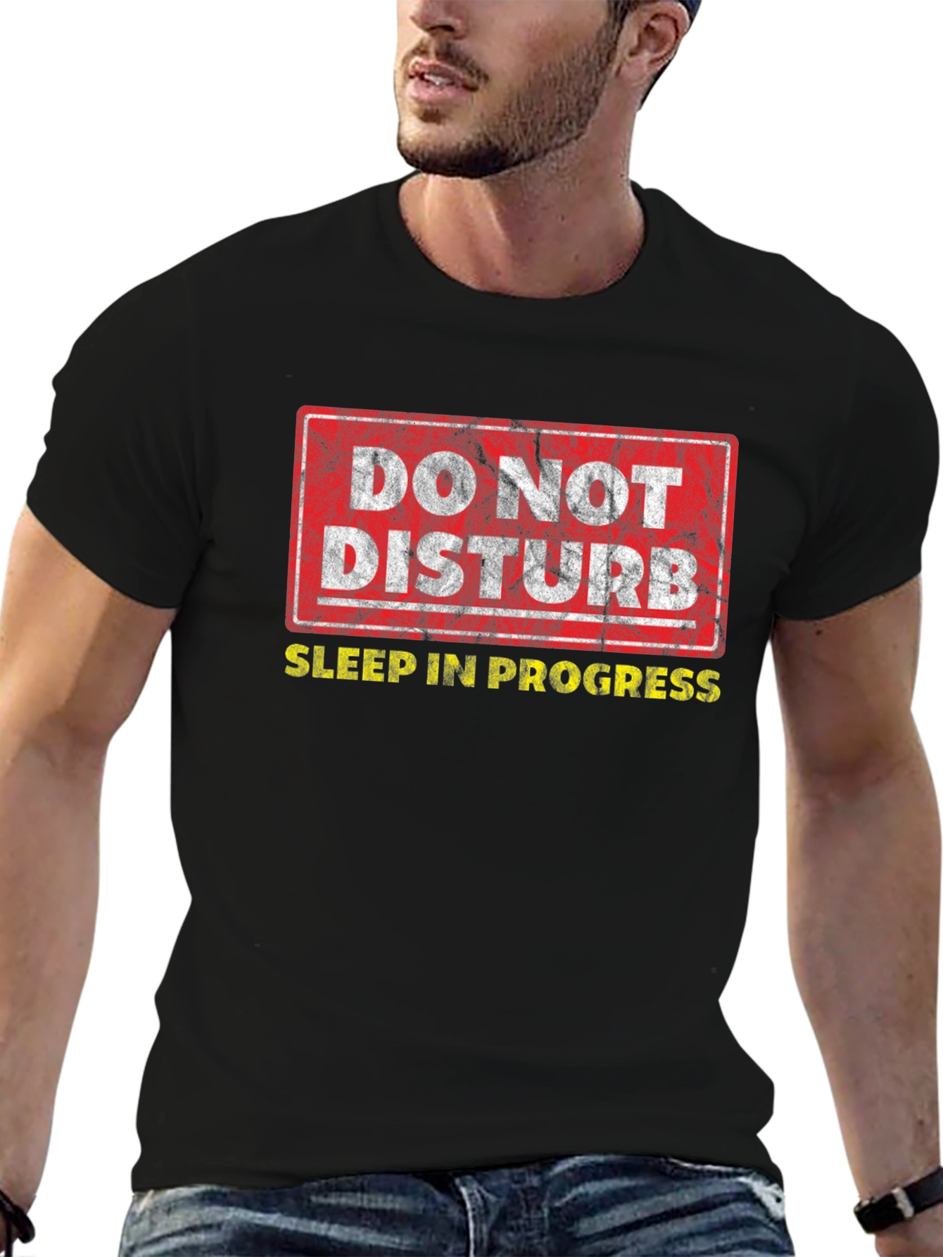 Do Not Disturb Sleep In Progress Graphic T-Shirt