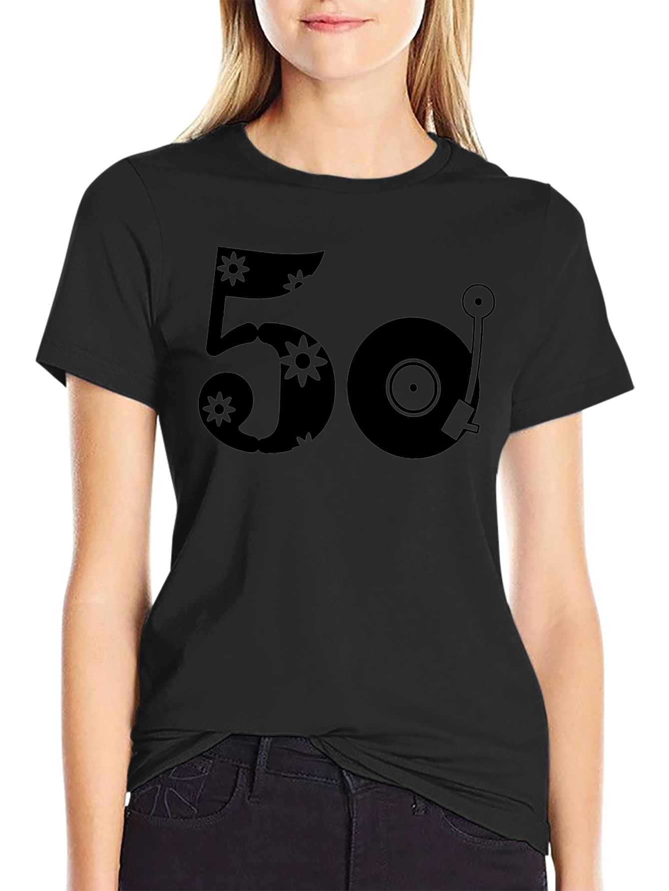 Retro 50 Record Player Graphic T-Shirt