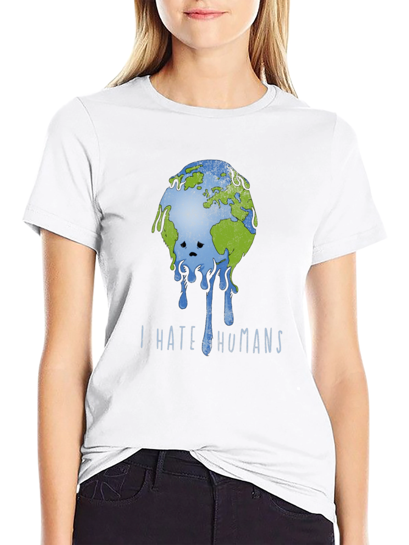 I Hate Humans Earth Graphic T-Shirt