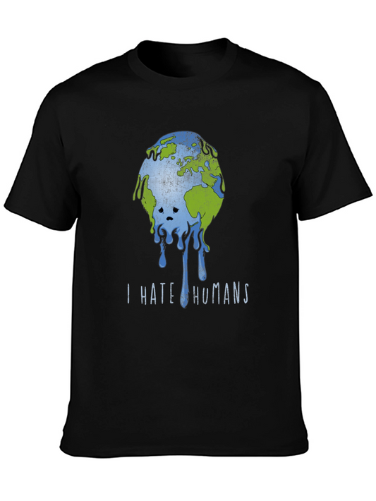 I Hate Humans Earth Graphic T-Shirt