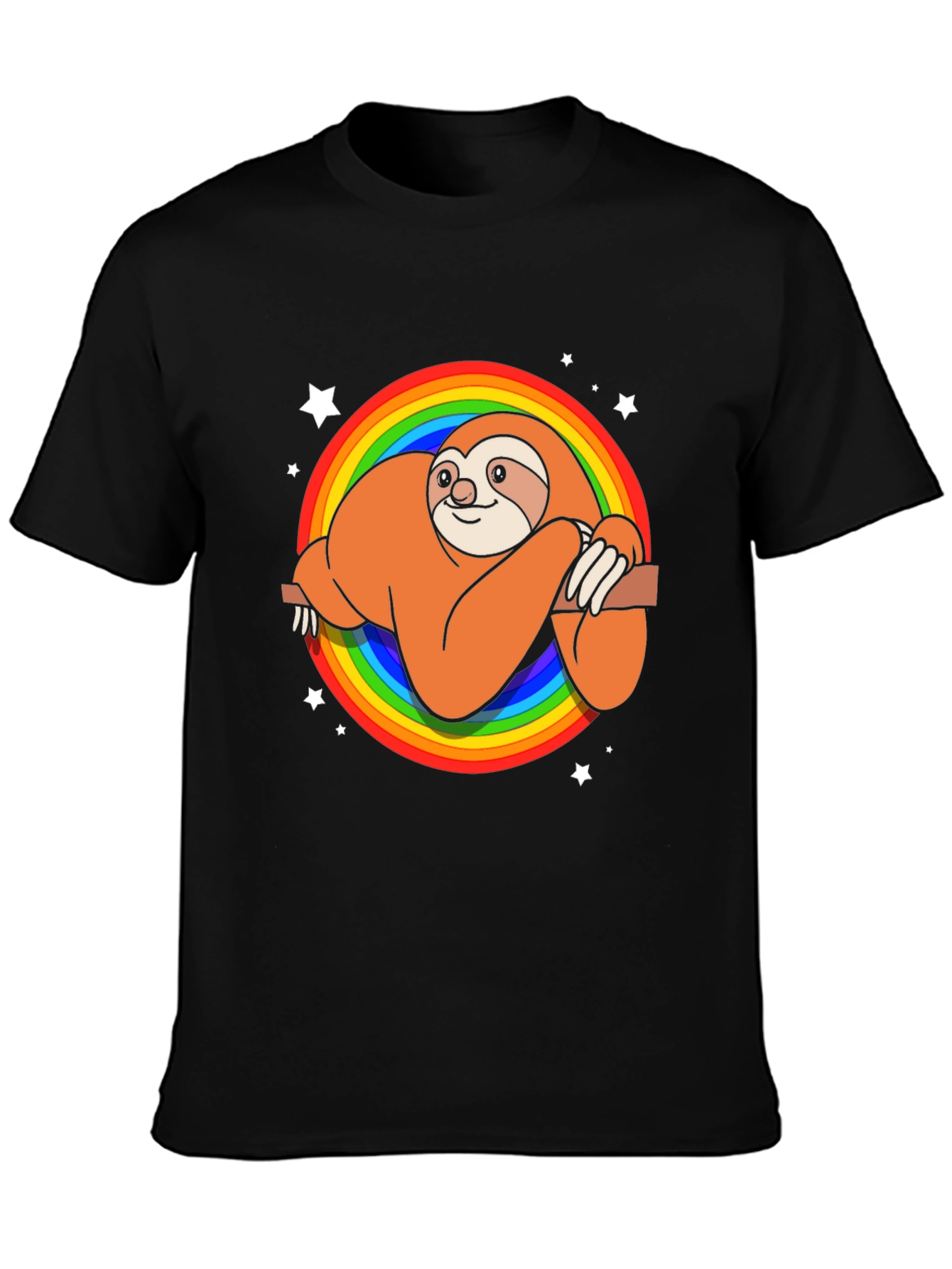 Rainbow Sloth T-Shirt - Cute Cartoon Tee