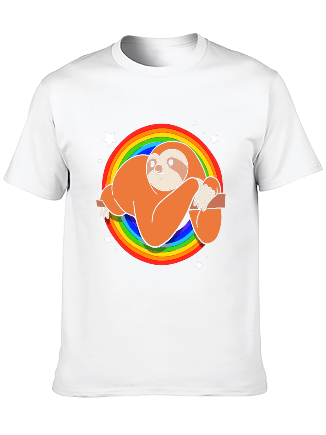 Rainbow Sloth T-Shirt - Cute Cartoon Tee