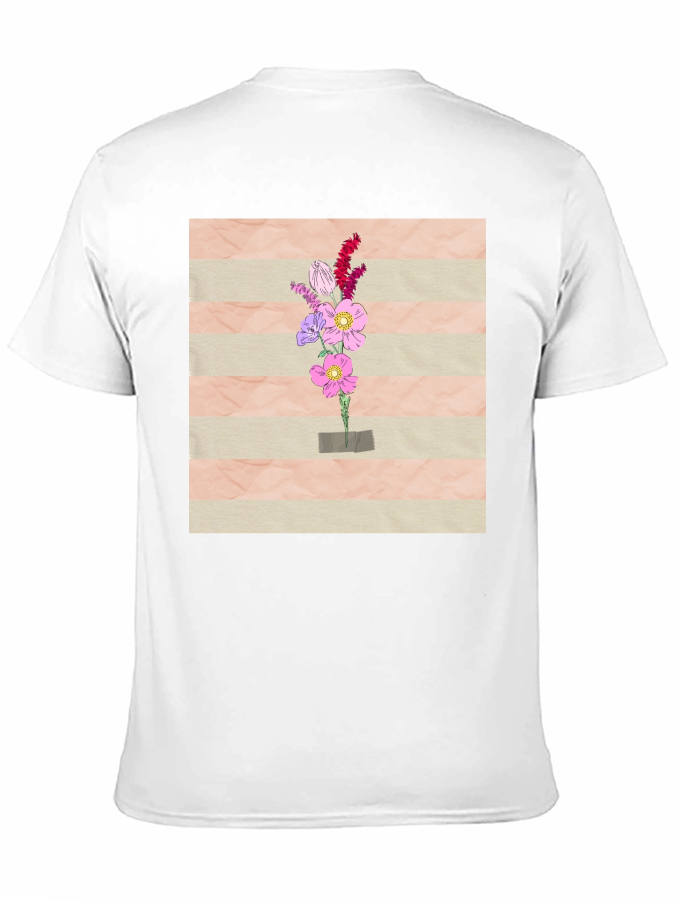 Floral Bouquet Graphic Tee - Artistic Design