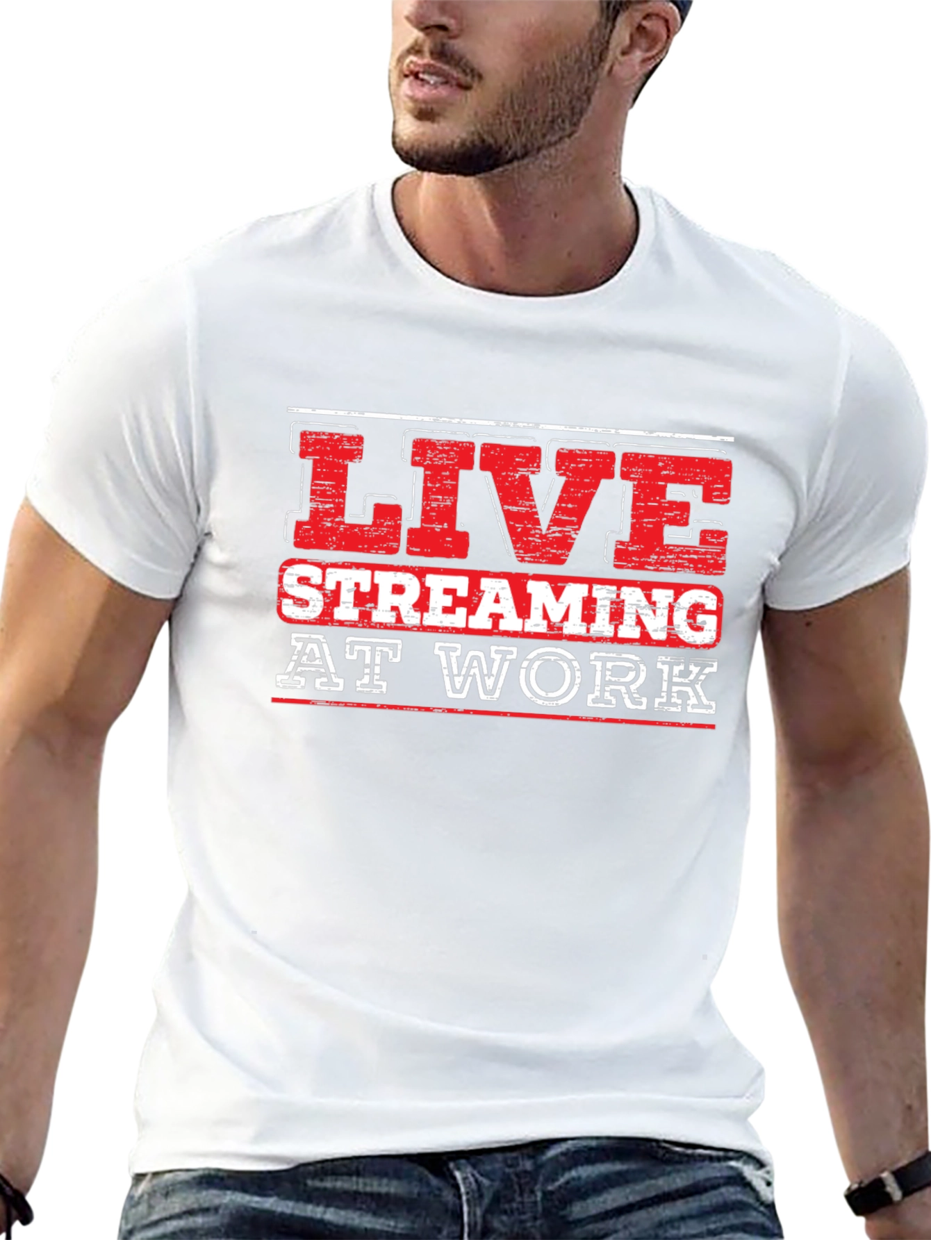 Live Streaming At Work Graphic T-Shirt