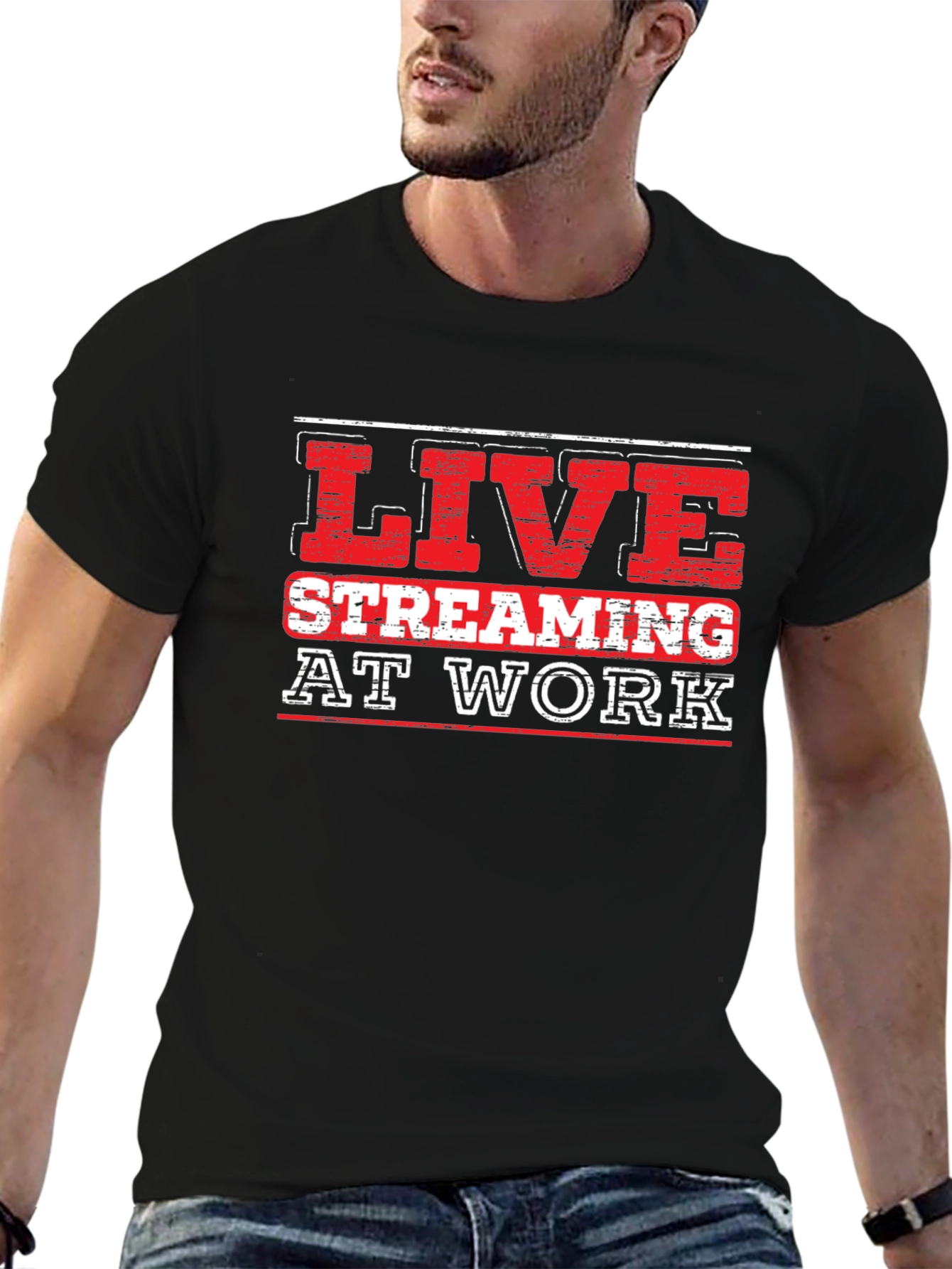 Live Streaming At Work Graphic T-Shirt