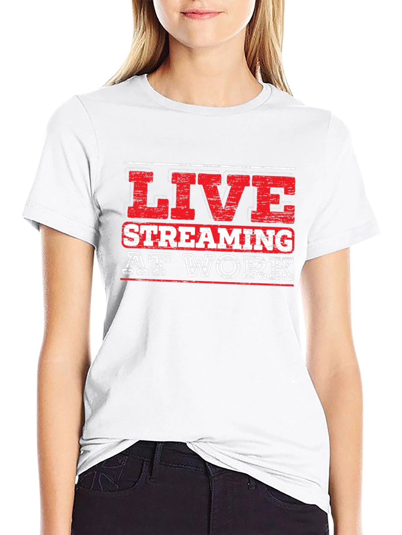 Live Streaming At Work Graphic T-Shirt