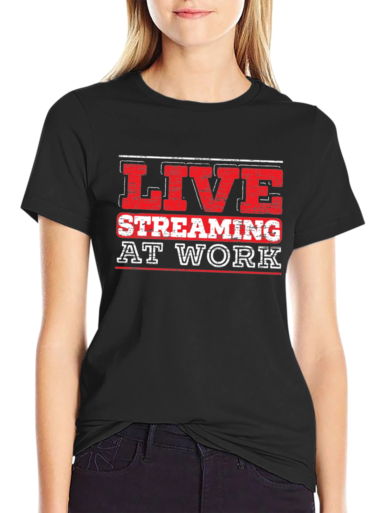 Live Streaming At Work Graphic T-Shirt